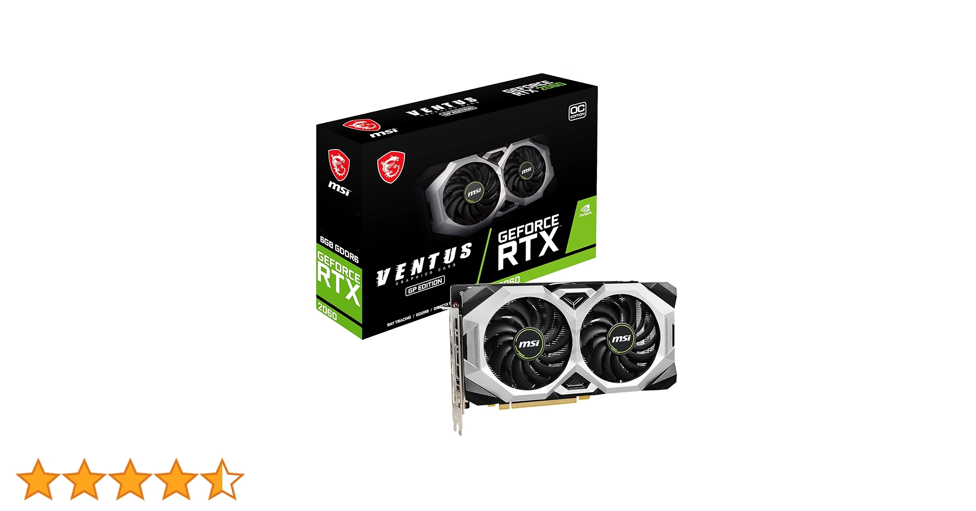 グラフィックボード・グラボ・ビデオカード MSI GeForce RTX 2060 VENTUS GP OC 6GB Amazon.in: Buy MSI GeForce RTX 2060 Ventus GP OC 6GB GDDR6 192-bit
